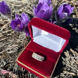 Jeulia 925 Silver Stackable Engagement Promise Ring